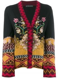 slim-fit patterned cardigan at Farfetch