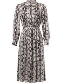 snakeskin-print belted shirt dress at Farfetch