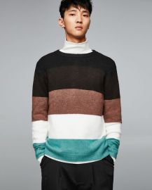 soft paneled sweater at Zara