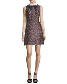 Kate spade collared sleeveless floral jacquard dress at Neiman Marcus