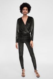 sparkly velvet bodysuit at Zara