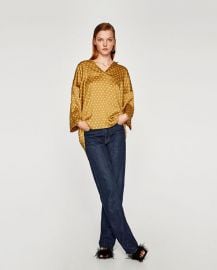 spotted smock top at Zara