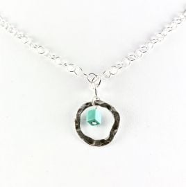 sterling silver necklace with turquoise bead at Etsy