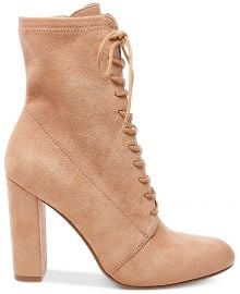 steve madden Elley Lace-Up Block-Heel Booties at Macys