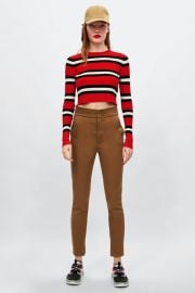 striped cropped sweater at Zara