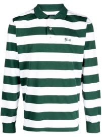 striped-pattern logo polo shirt at Farfetch