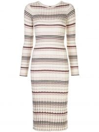 striped print dress at Farfetch