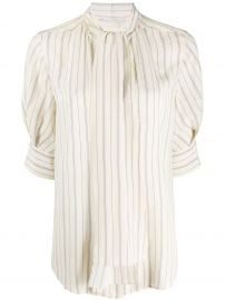 striped pussy-bow blouse at Farfetch