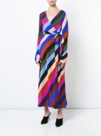 striped wrap dress at Farfetch