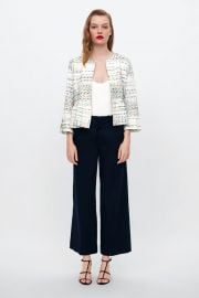 structured peplum jacket at Zara