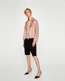 suede effect jacket at Zara