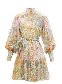 super Eight Floral Print Long Sleeve Lantern Minidress by Zimmermann at Matches