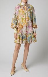 super Eight Floral Print Long Sleeve Lantern Minidress by Zimmermann at Moda Operandi