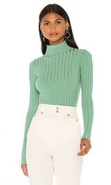 superdown Deonna Mock Neck Sweater in Sage from Revolve com at Revolve