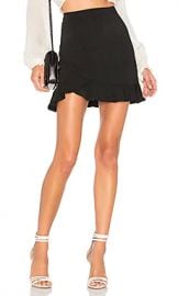 superdown Milan Ruffle Mini Skirt in Black from Revolve com at Revolve