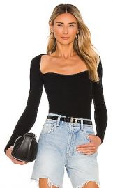 superdown Naomi Sweetheart Bodysuit in Black at Revolve