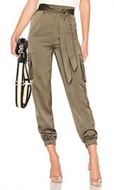 superdown Rachel Satin Cargo Pants in Green from Revolve com at Revolve