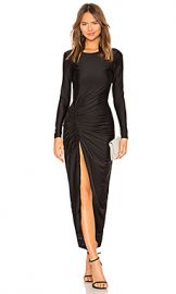 superdown Sarah Ruched Maxi Dress in Black from Revolve com at Revolve