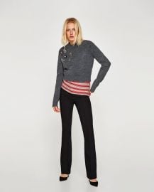 sweater with appliqu  s at Zara