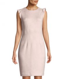 t tahari Faux-Suede Sheath Dress at Last Call