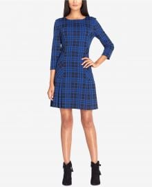 tahari asl Plaid Drop-Waist Dress at Macys