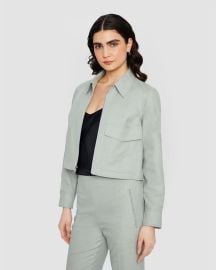 textured crop jacket at Club Monaco