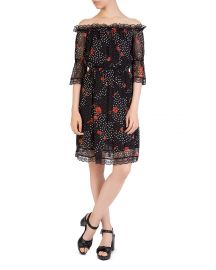 the kooples Popi Pop Off-the-Shoulder Floral-Print Dress at Bloomingdales