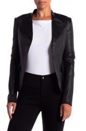 theory BRISTOL PEPLUM LEATHER JACKET at Nordstrom Rack