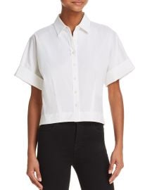 theory Cropped Button-Down Shirt at Bloomingdales