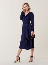 tilly Burnout Midi Wrap Dress at DvF