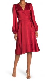 trina turk Fragrant Satin Wrap Dress at Nordstrom Rack