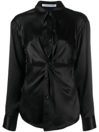 WornOnTV: Erin’s black satin twisted blouse on E! News Daily Pop | Erin ...