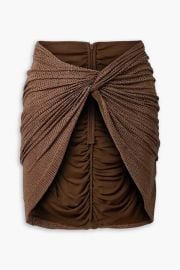 twist front crystal embellished mini skirt at Nordstrom
