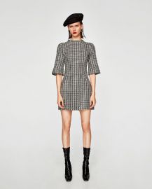 two-tone tweed dress at Zara