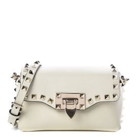 valentino Calfskin Mini Rockstud Crossbody Bag Ivory at Fashionphile