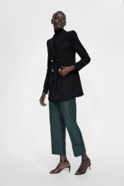 velvet double breasted frock coat at Zara