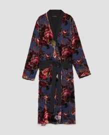 velvet kimono at Zara