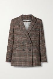 veronica beard Oria Dickey checked woven blazer at Net A Porter