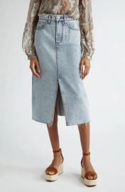 veronica beard Victoria Denim Midi Skirt at Nordstrom