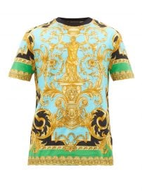 versace Baroque-print cotton T-shirt at Matches