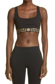 versace Greca Border Sports Bra at Nordstrom