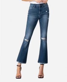 vervet High Rise Distressed Ankle Flare Jeans at Macys