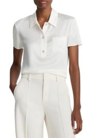 vince Silk Satin Polo at Nordstrom