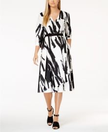 weekend max mara Cartone Brushstroke-Print Wrap Dress at Macys