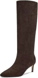 wetkiss Knee High Boots - Pointed Toe & Kitten Heel & Side Full Zipper at Amazon