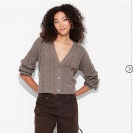 wild fable Sweaters Nwt Womens Oversized Cable Sweater Cardigan Wild Fable Brown Size Xxs Poshmark at Poshmark