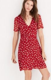 wrap-front mini dress in seattle floral by Madewell at Madewell