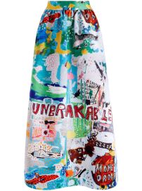 x Basquiat Tina graphic print maxi skirt Alice Olivia at Farfetch