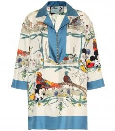 x Disney   silk-twill shirt at Mytheresa