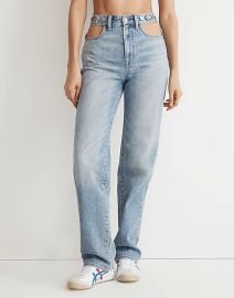 x Molly Dickson Cutout Baggy Straight Jeans at Madewell